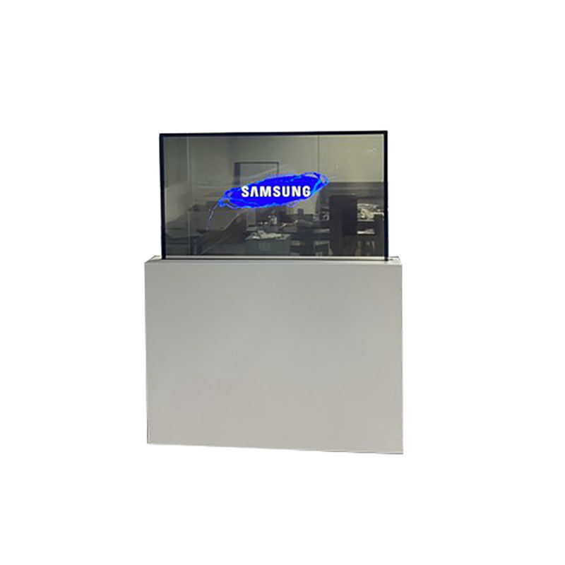 Écran OLED transparent de magasin de détail de 55 pouces – Écran transparent OLED interactif clair de style LG pour un usage commercial