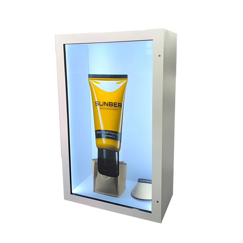 49 Inch Transparent Screen Display Box Price With Interactive Touch Showcase Advertising Display Screen