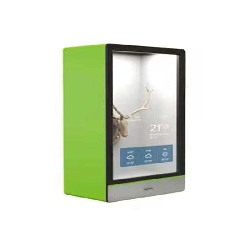 55-inch Interactive Transparent LCD Showcase For Jewelry Watches Cosmetics And Premium Retail.