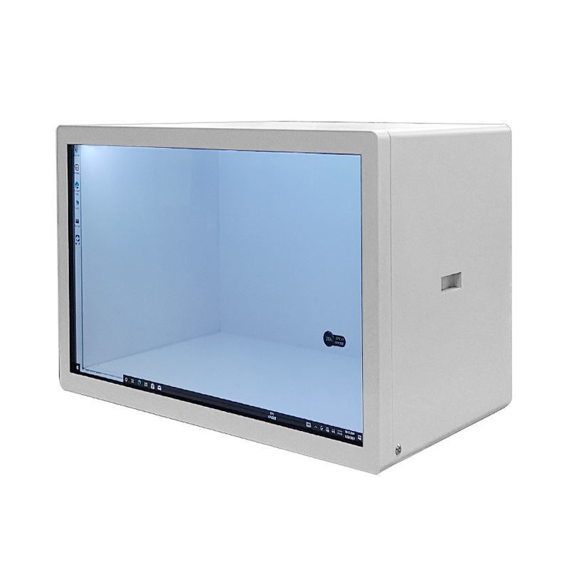 75 Inch Indoor 3D Hologram Interactive Touch Screen LCD Transparent Box Untuk Showcase Pendidikan Bandara
