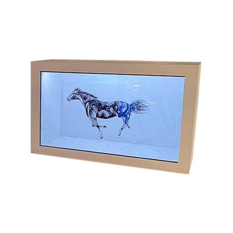75 Inch Indoor 3D Hologram Interactive Touch Screen LCD Transparent Box Untuk Showcase Pendidikan Bandara