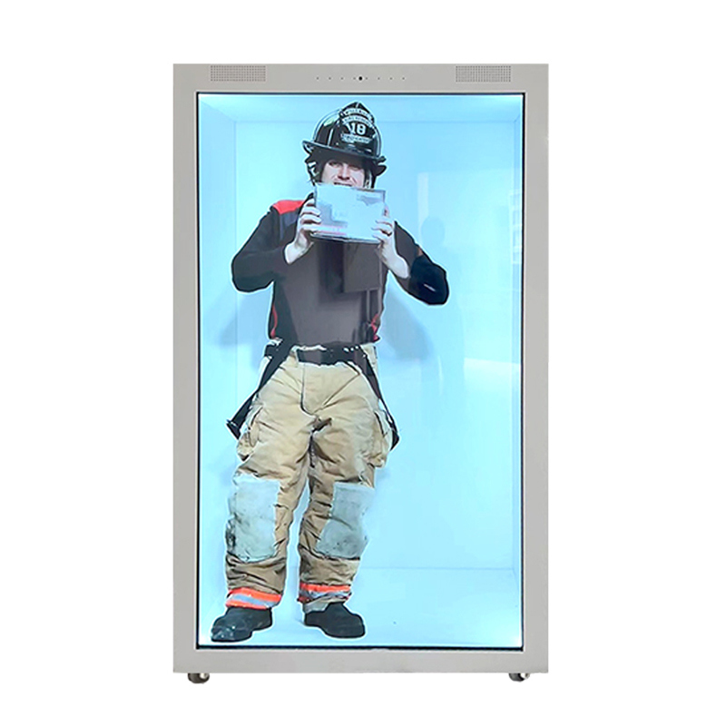 75 Inch Indoor 3D Hologram Interactive Touch Screen LCD Transparent Box Untuk Showcase Pendidikan Bandara