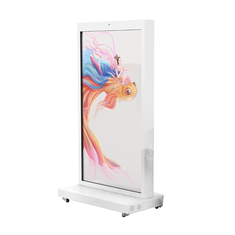 77 inch 4K Self-luminous LG Transparent OLED Monitor Vertical Commercial Intelligent Kiosk Touchscreen Display