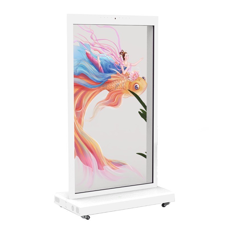 77 inch 4K Self-luminous LG Transparent OLED Monitor Vertical Commercial Intelligent Kiosk Touchscreen Display