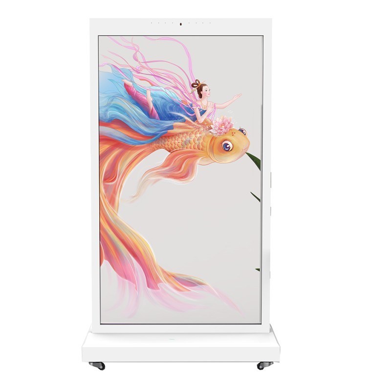77 inch 4K Self-luminous LG Transparent OLED Monitor Vertical Commercial Intelligent Kiosk Touchscreen Display