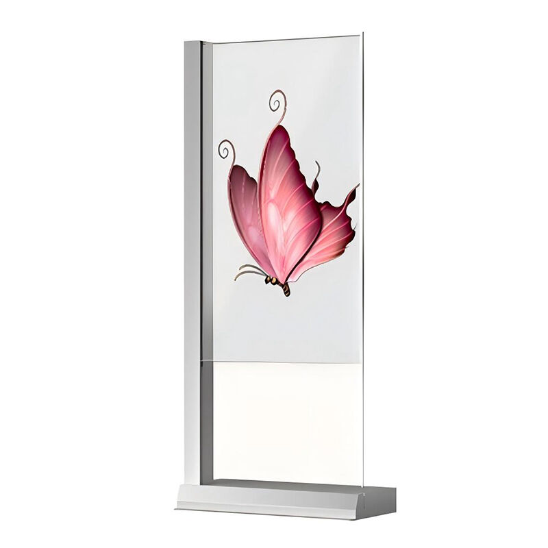 Présentoir OLED transparent vertical ultra-mince de 55 pouces pour des solutions publicitaires au sol haut de gamme