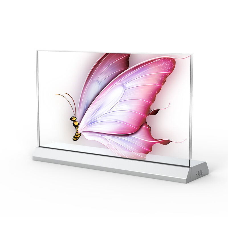 Écran OLED transparent de bureau personnalisé de 55 pouces pour la signalisation numérique professionnelle et la présentation de produits haut de gamme