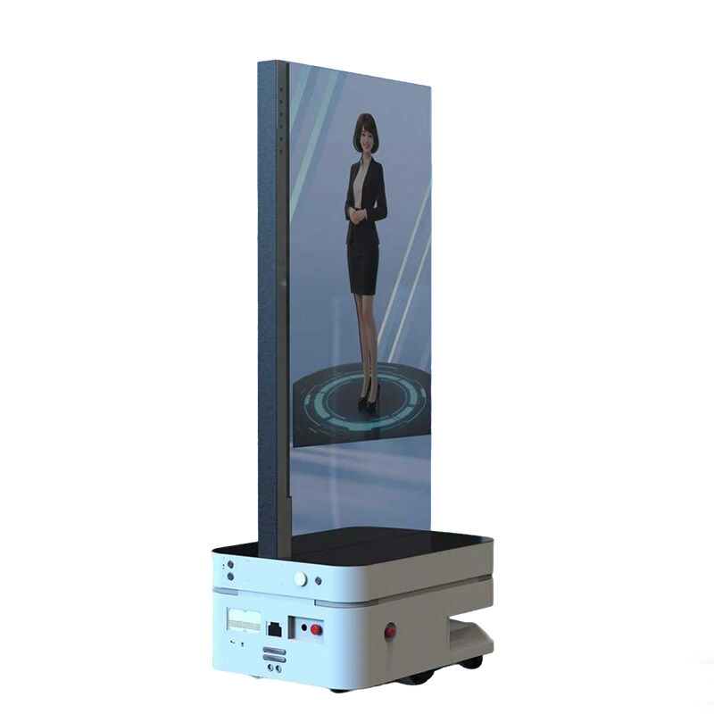 55 Inch All-in-One Intelligent Transparent OLED Screen Digital Person for Government Use Mobile AI Virtual Elevator Companion