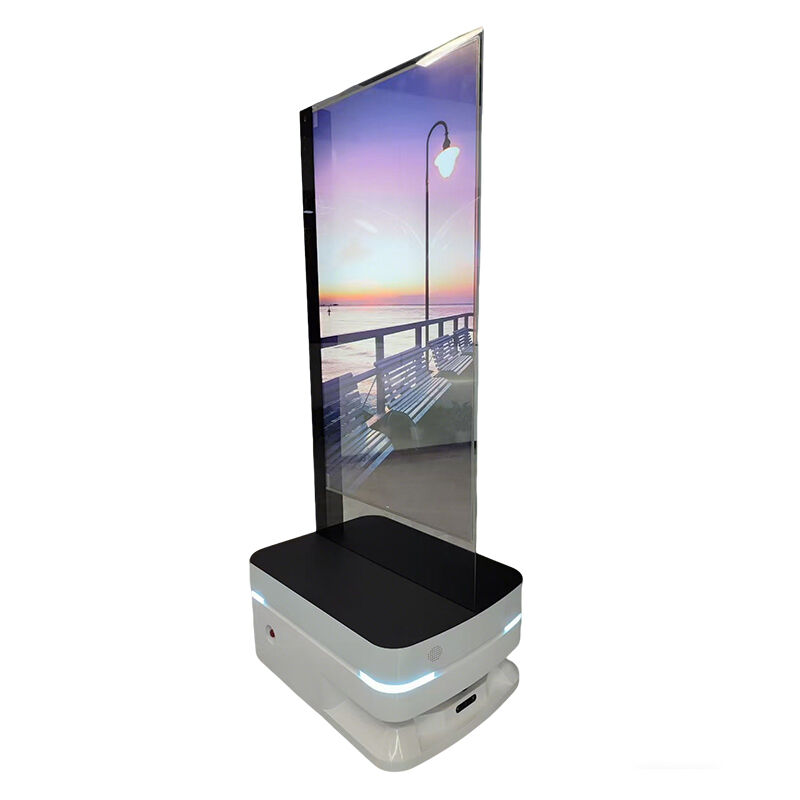 55 Inch All-in-One Intelligent Transparent OLED Screen Digital Person for Government Use Mobile AI Virtual Elevator Companion