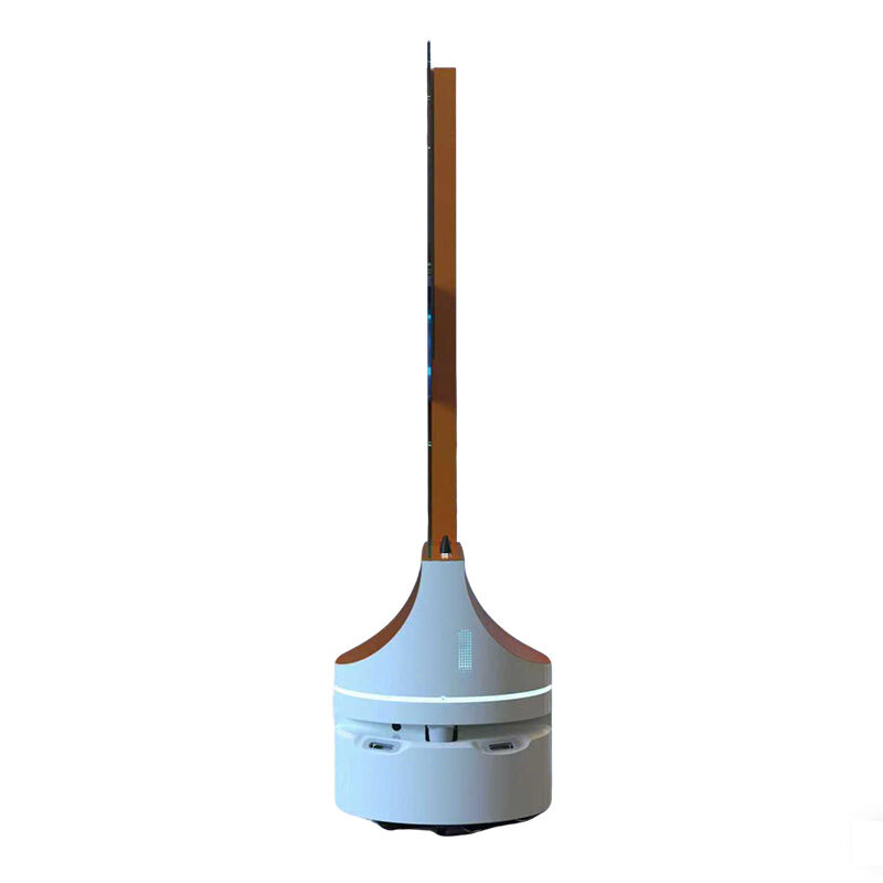 30-Inch Transparent OLED Screen Mobile AI Digital Human with USB Interface Automatic Trajectory Setting Control Advertising Robot