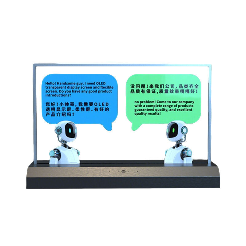 Indoor 30 Inch Two-Way Translation Advertising Screen Flexible Transparent OLED Screen Displays Module for Advertising