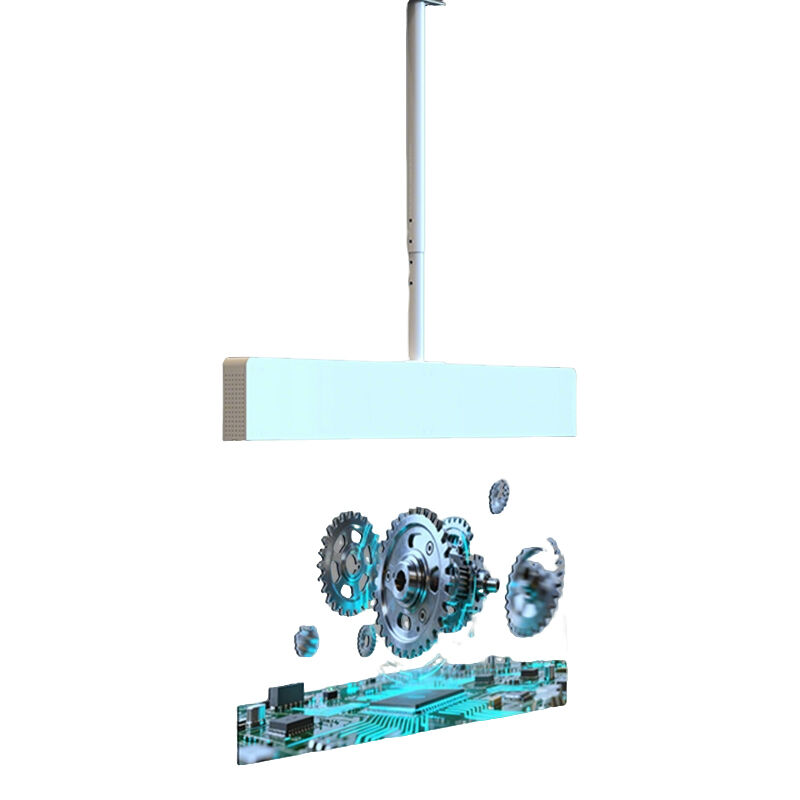 55-inch Hanging OLED Transparent Display Unit with 10-Point Capacitive Touch 10-Bit Color Indoor Use for Advertising