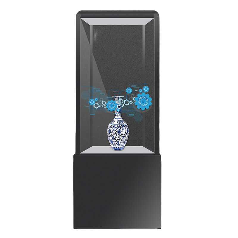 55-inch Vertical OLED transparent Wenbo cabinet For Cultural and museum OLED Transparent Display Showcase