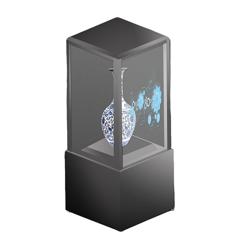 55-inch Vertical OLED transparent Wenbo cabinet For Cultural and museum OLED Transparent Display Showcase