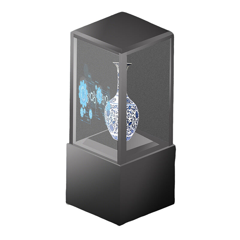 55-inch Vertical OLED transparent Wenbo cabinet For Cultural and museum OLED Transparent Display Showcase