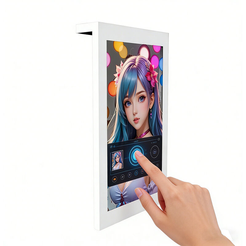 Ultra-Slim 55 Inch Transparent OLED Display 2K Indoor Advertising Display Player with Slide Rail for Elevator Use