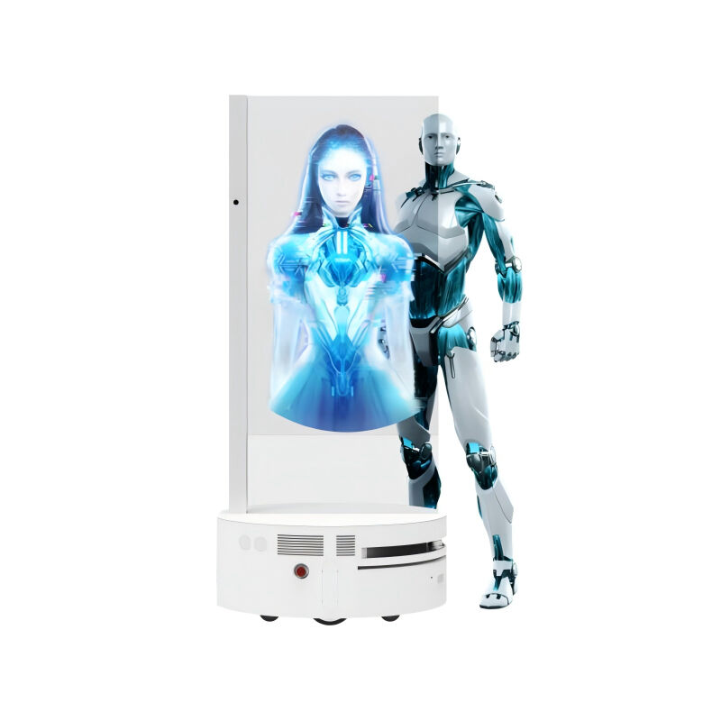 55 Inch OLED Mobile AI Digital Human Ig transparent oled displays Interactive Display for Museum and Hotel