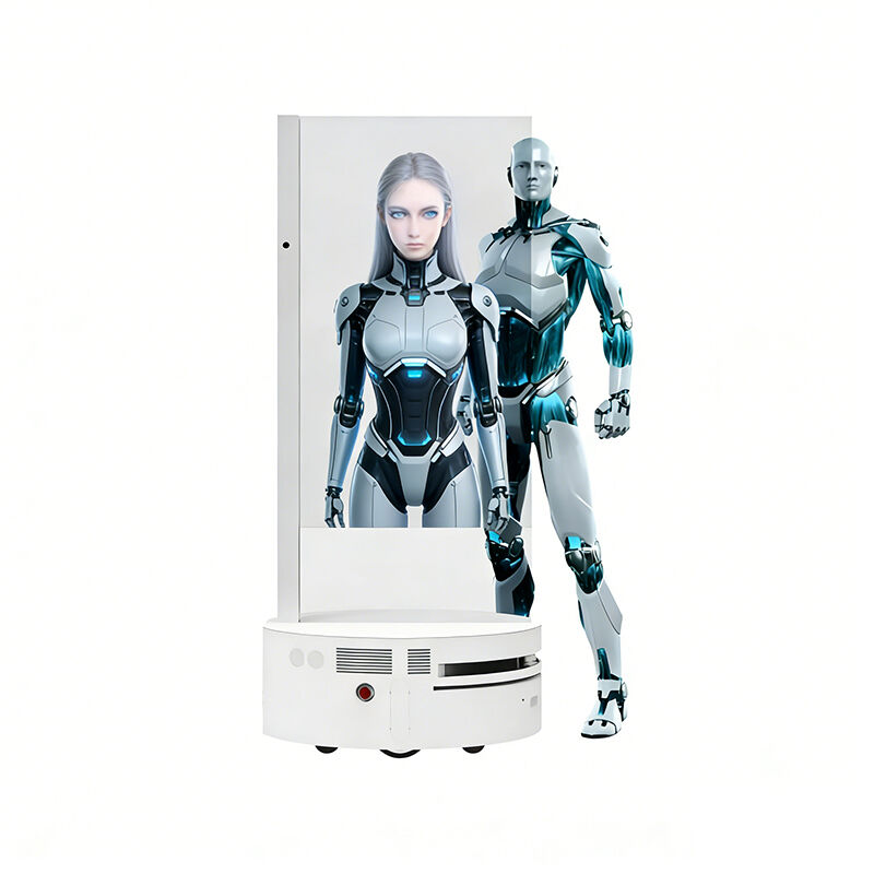 55 Inch OLED Mobile AI Digital Human Ig transparent oled displays Interactive Display for Museum and Hotel