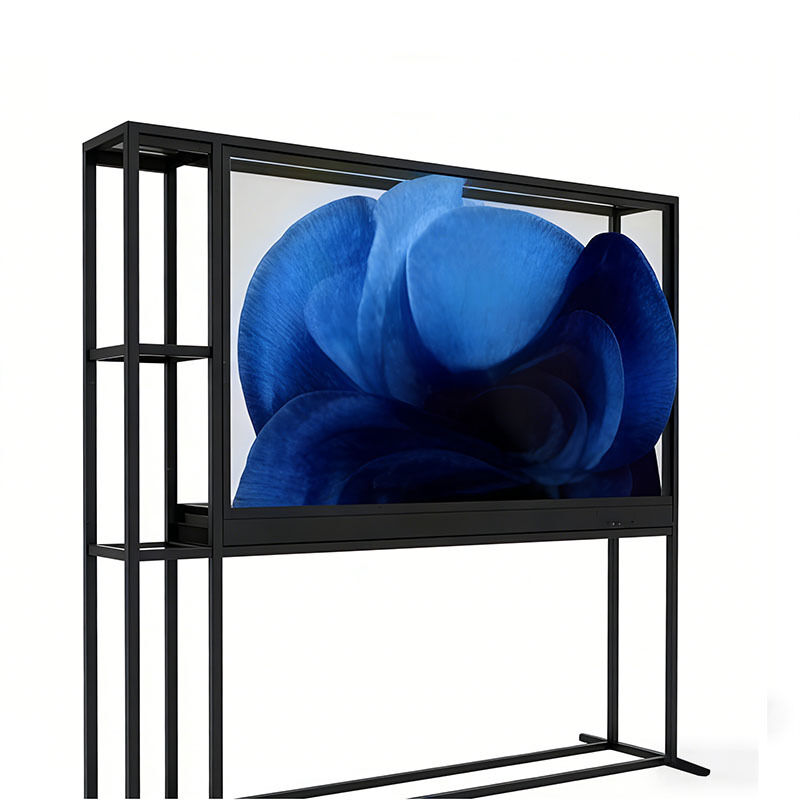 77-inch Transparent Display Unit vertical display case matrix Splicing Screen Seamless 1.8mm Video Wall for Advertising Display