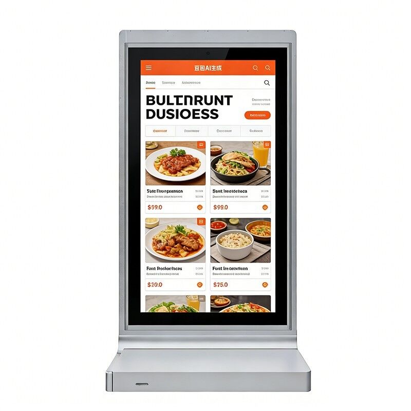 Big Size 77 Inch Standing Floor Touch Screen Oled Transparent Display Unit Showcase for Exhibition Hypermarket Shopping Mall museum