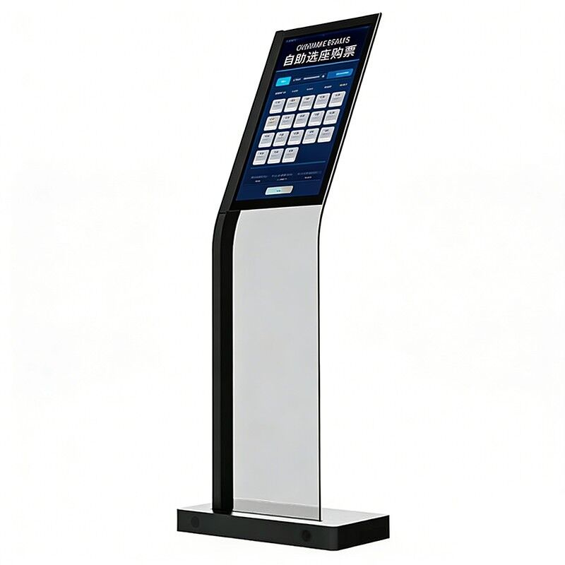 30 Inch Custom clear Floor Standing transparent OLED Display Unit Stand for Supermarket Exhibition Hotel