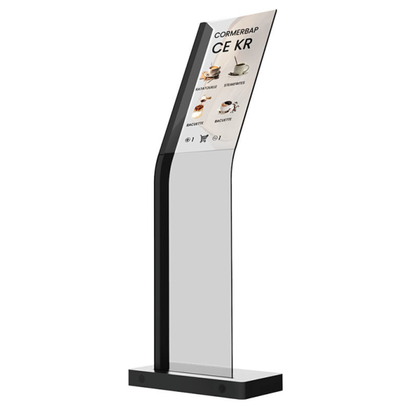 30 Inch Custom clear Floor Standing transparent OLED Display Unit Stand for Supermarket Exhibition Hotel