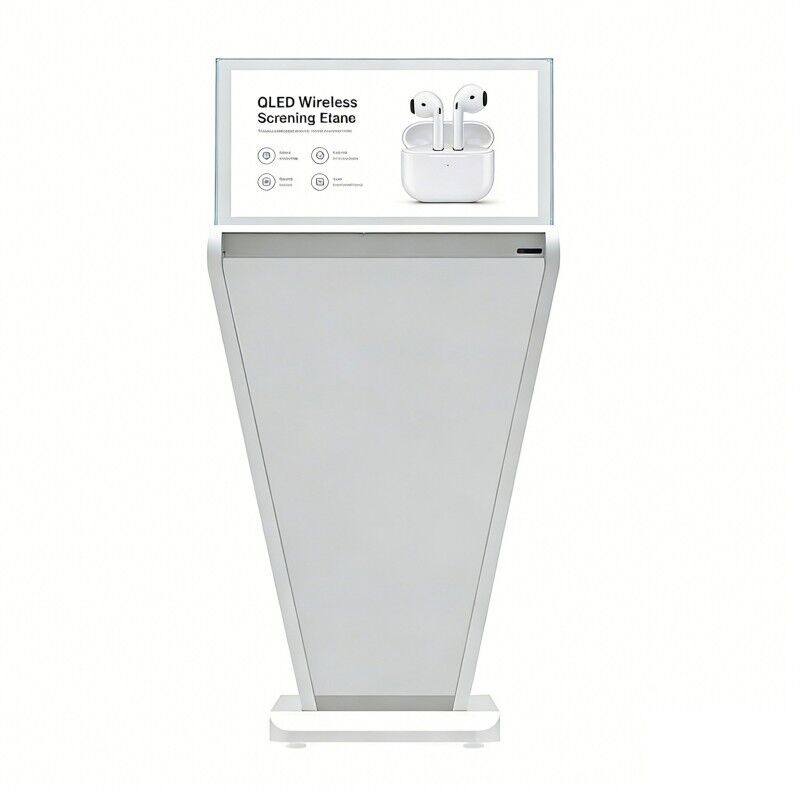 30 inch High Brightness Transparent OLED Display Stand Full Color Capacitive Touch Ag Glass Floor Stand for Welcome Display