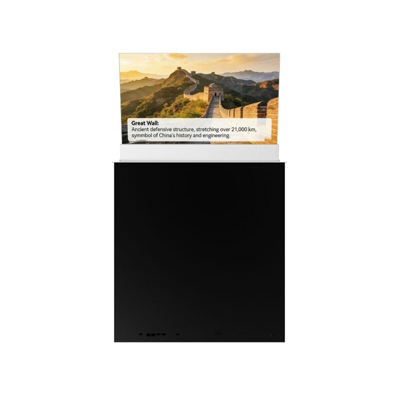 Affichage OLED transparent à levage interactif de 30 pouces avec télécommande pour un engagement commercial dynamique