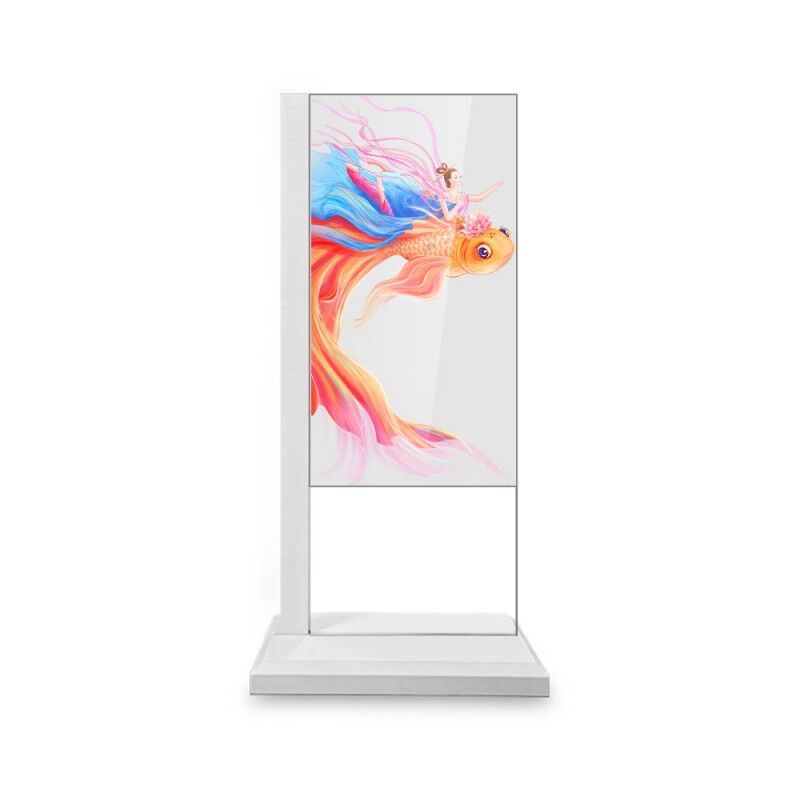 55 Inch Self-illuminating 4K HDR OLED Transparent Display Frameless Low-reflection Design Sunlight Readable for Exhibition Halls