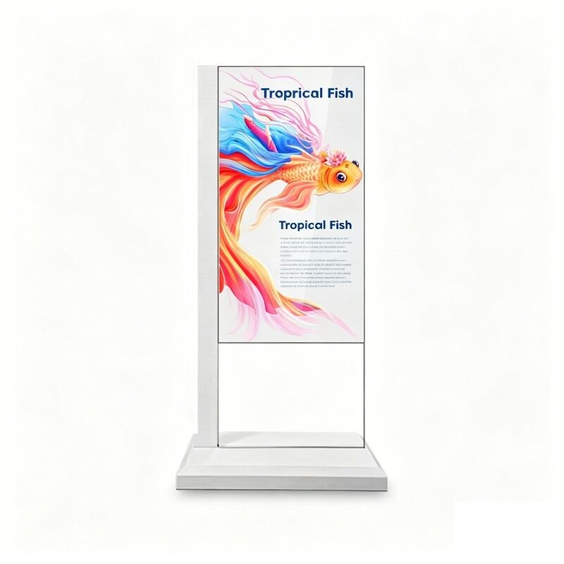 55 Inch Self-illuminating 4K HDR OLED Transparent Display Frameless Low-reflection Design Sunlight Readable for Exhibition Halls