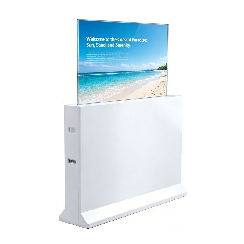 55 pollici Self luminous OLED Ultra Thin Touch Panel Lifting Centro scientifico display OLED trasparente interattivo