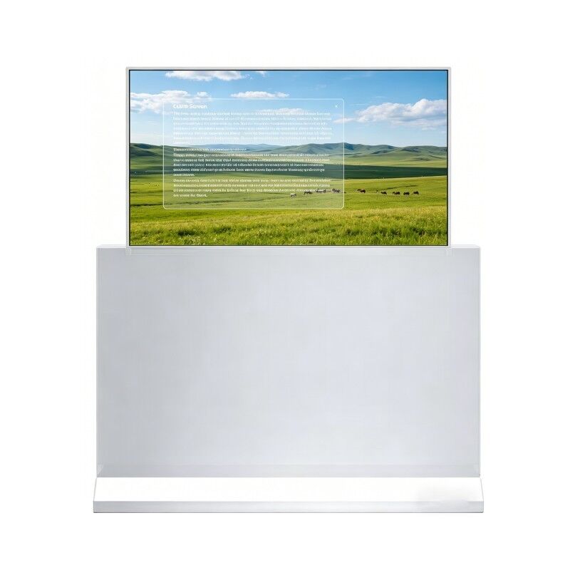 55 pollici Self luminous OLED Ultra Thin Touch Panel Lifting Centro scientifico display OLED trasparente interattivo