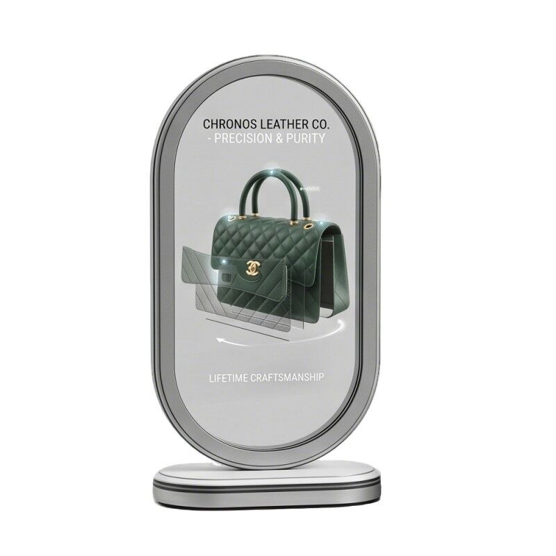 Affichage numérique interactif OLED ovale transparent de 55 pouces pour les espaces de vente au détail et de marque créatifs