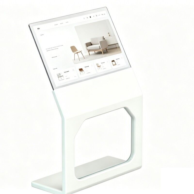 Écran tactile interactif de totem OLED transparent debout au sol de 55 pouces pour la signalisation numérique intelligente