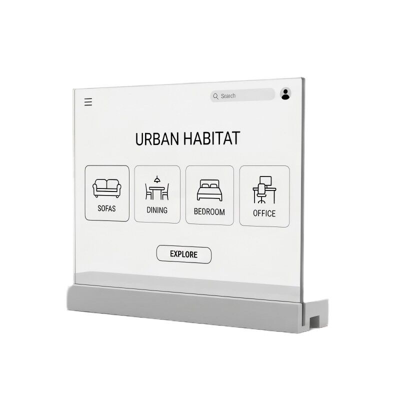 55 pouces Version Android Bureau Transparent OLED Affichage intelligent pour une utilisation commerciale interactive