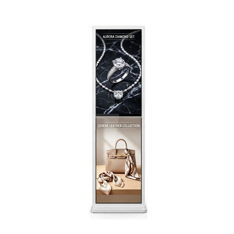 55 Inch Vertical 2x1 splicing model Film Video Wall Ultra Thin Product launch event transparent oled screen