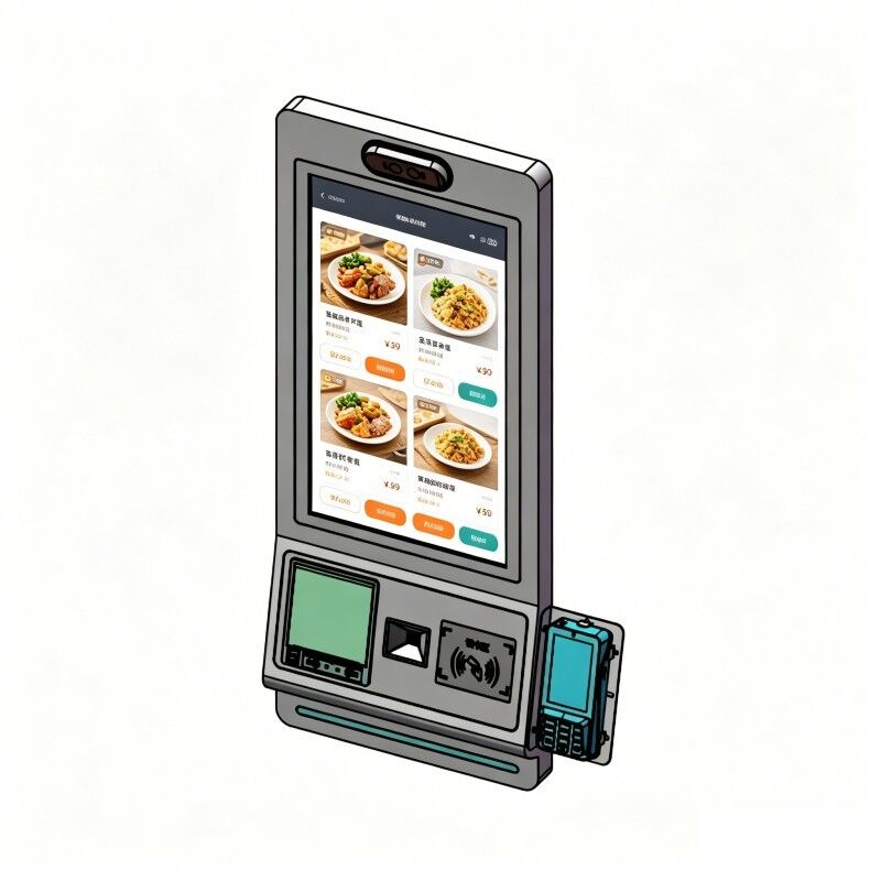 21.5 Inch desktop Interactive Self Service Payment Kiosk Automatic Touch Screen Kiosk Self Ordering Machine for Restaurant
