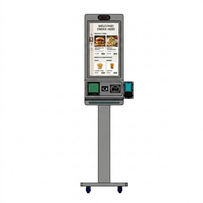 23.6-inch Thermal Printing Self-Service McDonald's Order Kiosk Touch Screen Food Ordering Machine for Shopping Malls SDK