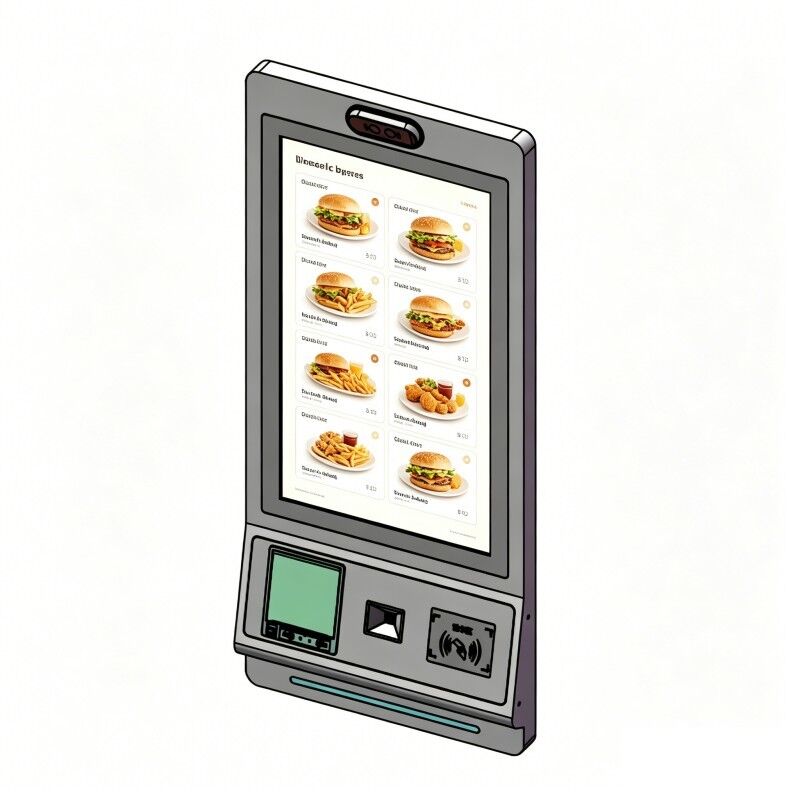 27 Inch Self-service Ordering Machine Touch Screen Restaurant Milk Tea Shop Code Scanning With NFC POS Terminal Payment