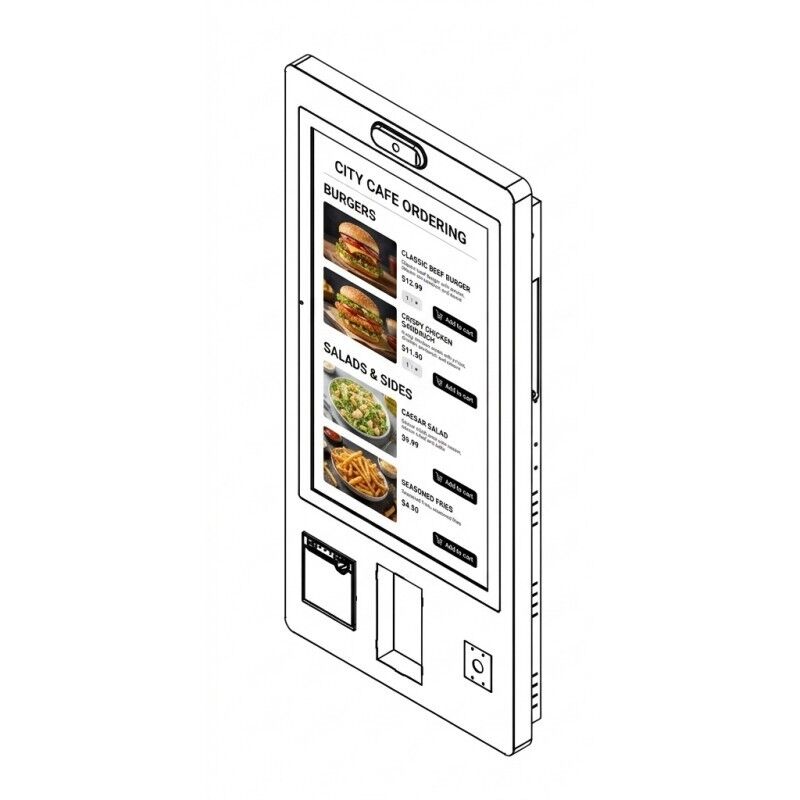 32 pollici Self-Ordering Kiosk Self-Service System Barcode Reader Ristorante Pagamento SDK Funzione