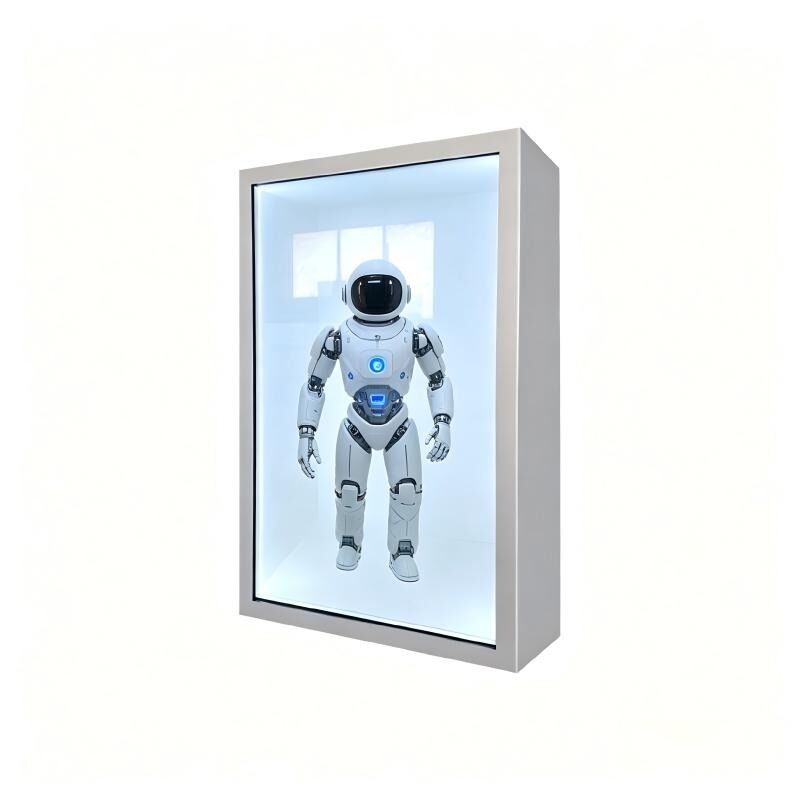 27 Inch See-Through LCD Showcase Creating Clear and Modern Product Displays