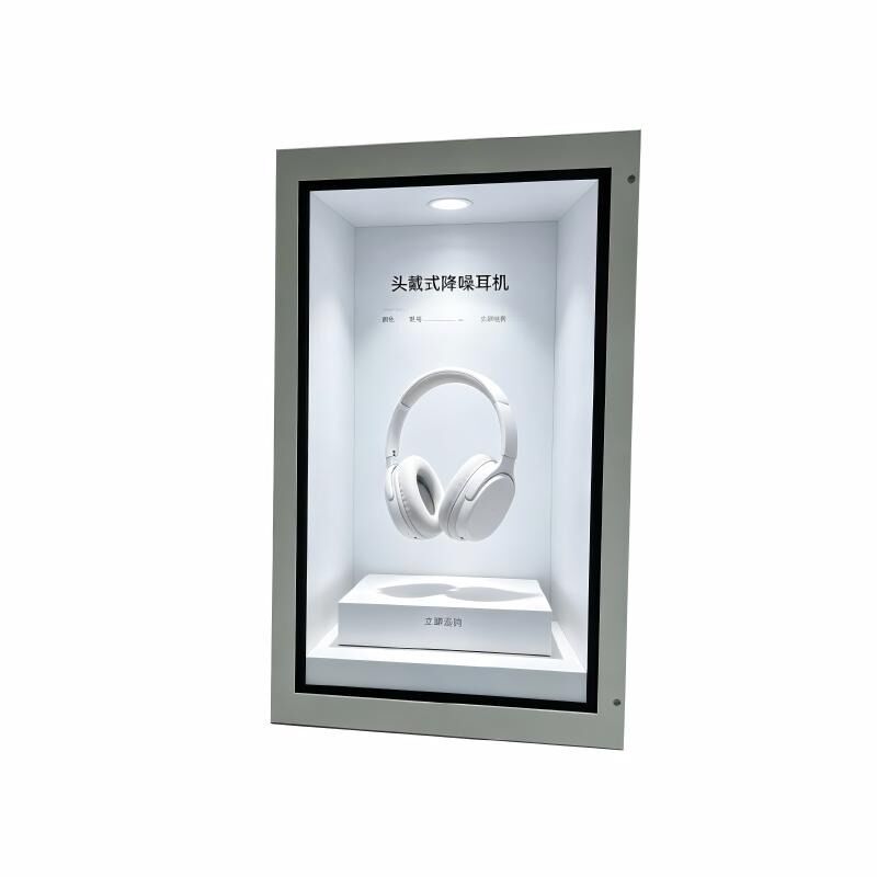 32 Inch See-Through Display Cabinet for Modern Transparent Product Presentation