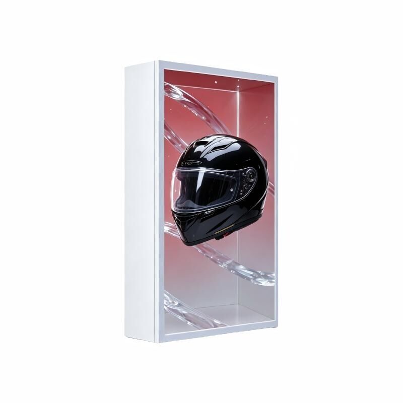 32 Inch See-Through LCD Showcase Creating Wide Visual Displays for Modern Product Presentation