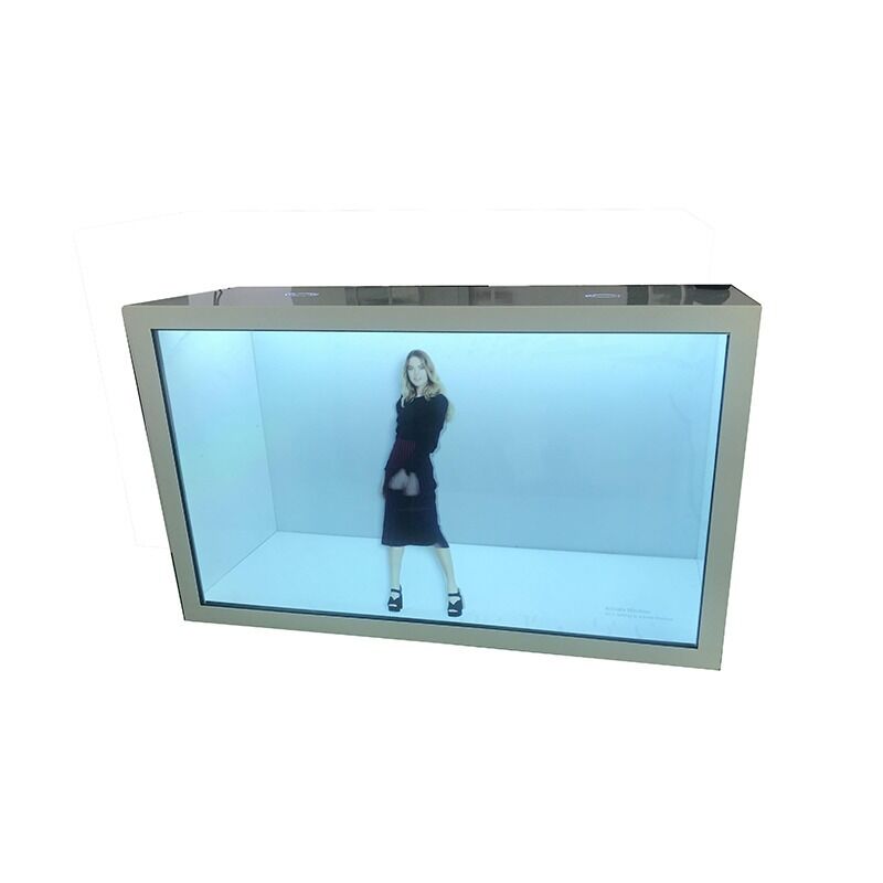 55 Inch Transparent Video Display Cabinet Creating Immersive Visual Presentations for Modern Spaces