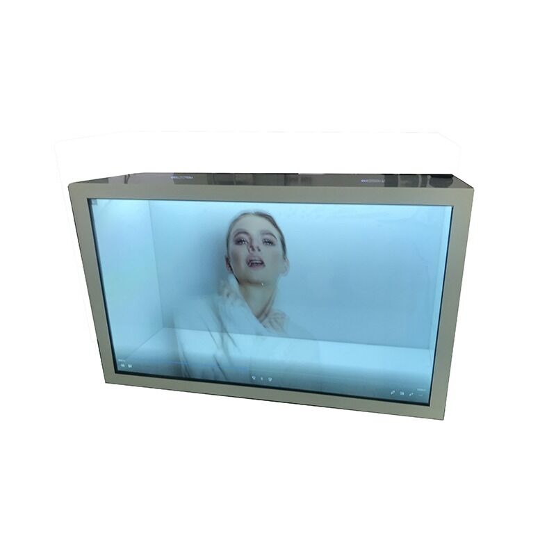 55 Inch Transparent Video Display Cabinet Creating Immersive Visual Presentations for Modern Spaces