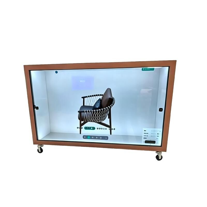 65 Inch Transparent LCD Display Box for Large Product Presentation and Visual Integration