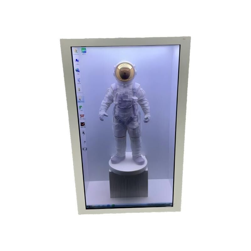 65 Inch Transparent OLED Display Case for Premium Art and Luxury Product Presentation Spaces
