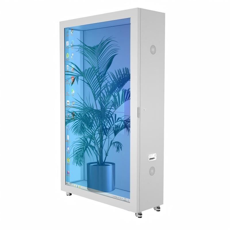 86 Inch Transparent Touch Screen Showcase for Interactive Large-Scale Product Experiences