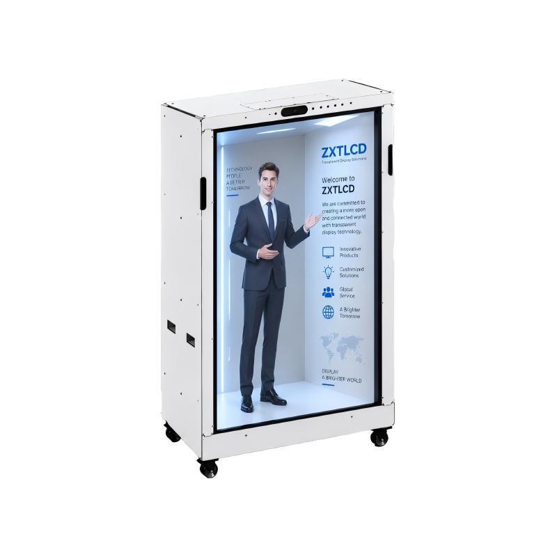 75 Inch Virtual Presenter Hologram Kiosk for Guided Brand and Reception Experiences