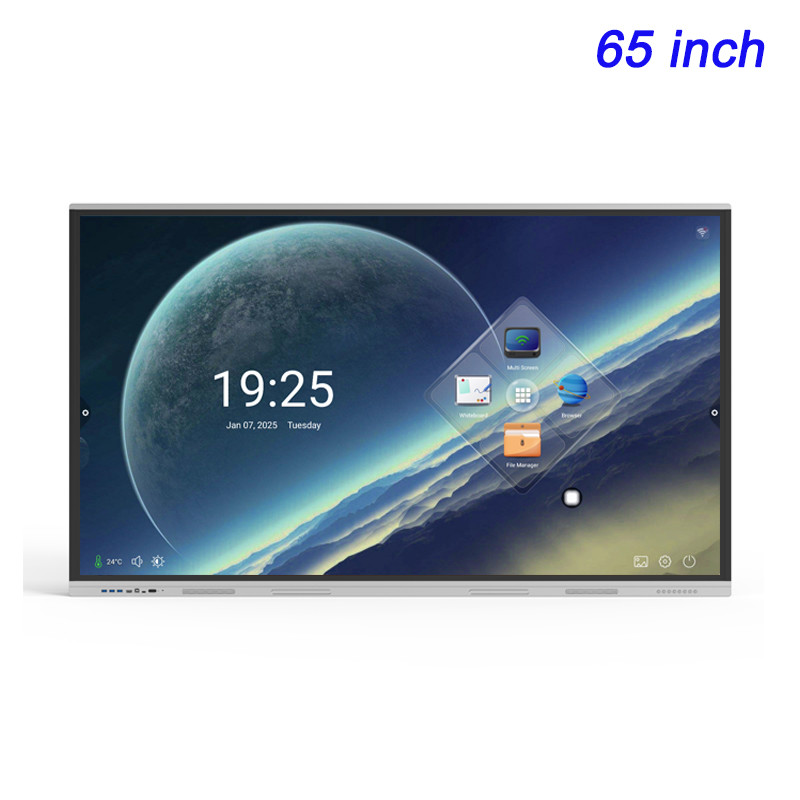 65 Inch UHD 4K Smart White Board Dual System Interactive Flat Panel For ...